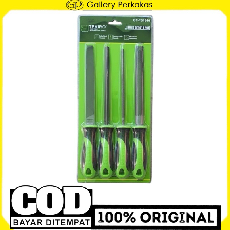4 Pcs Kikir Besi Set 6 Inchi TEKIRO - Kikir Set Untuk Besi 4 Pcs TEKIRO - Kikir Tekiro PROMO