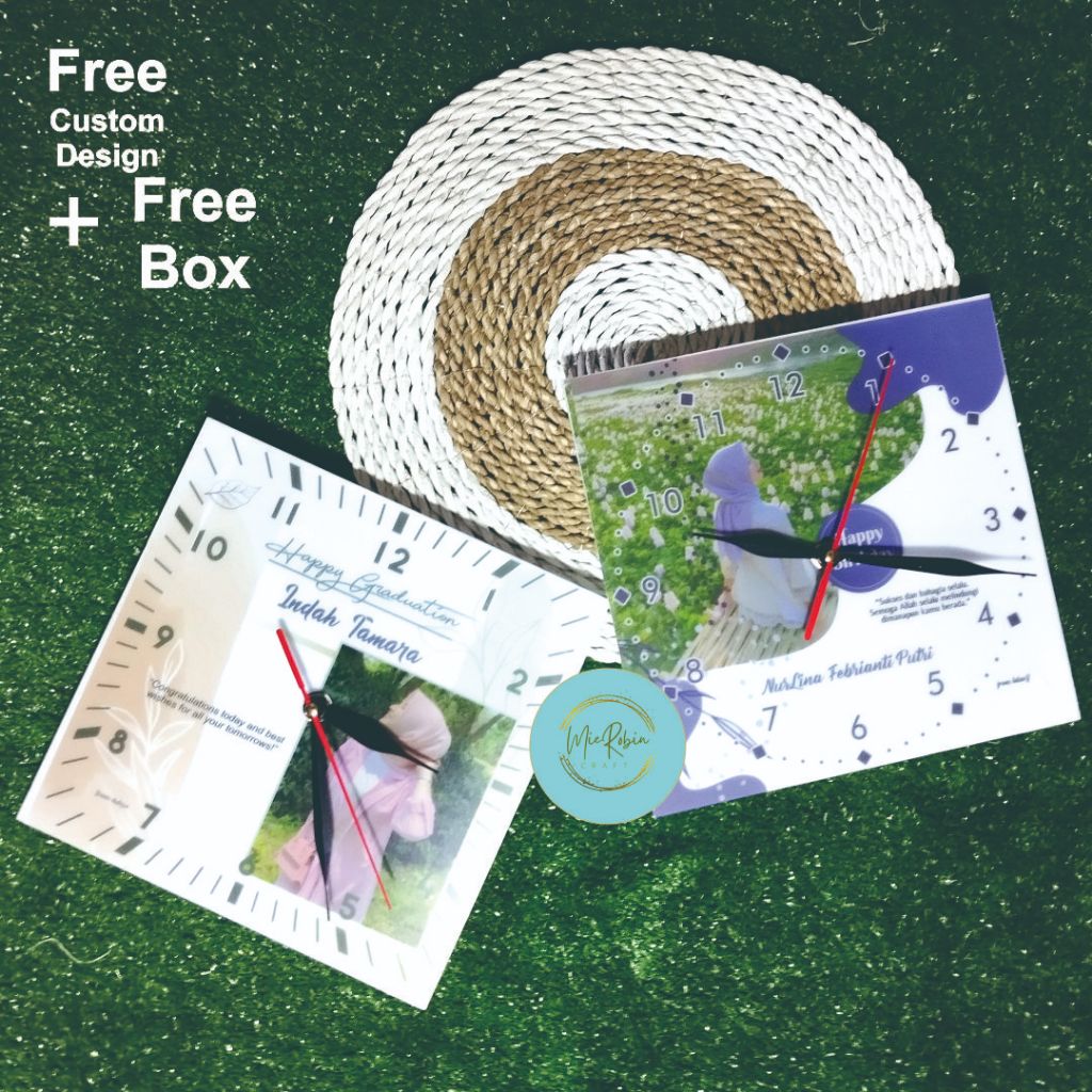 Lampu Tidur AESTHETIC JAM Akrilik Custom Foto Lampu Tidur Kado Nikah, Ulang Tahun, Wisuda PREMIUM