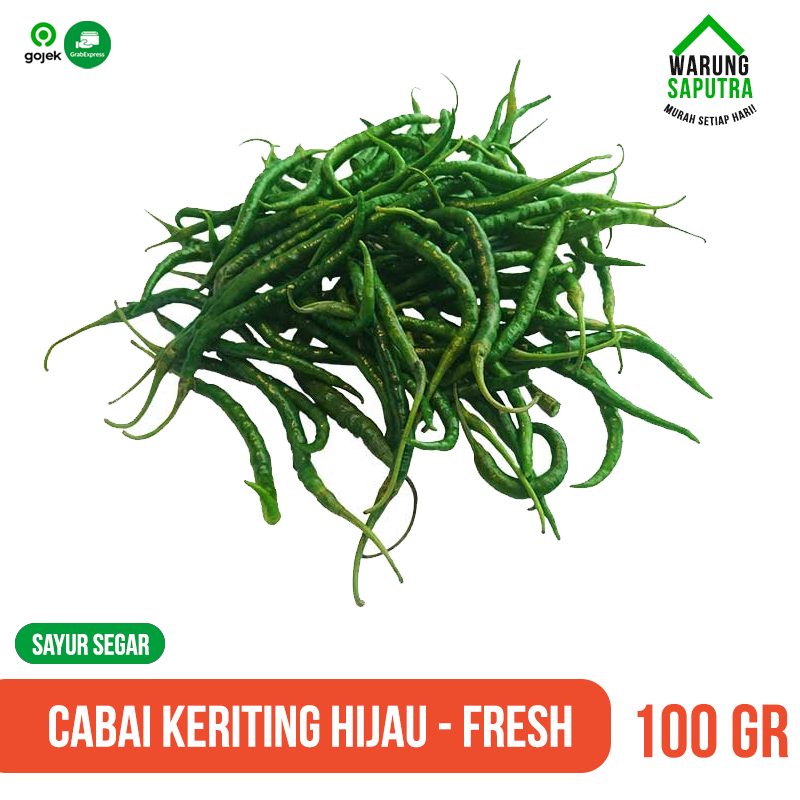 

Cabai / Cabe Keriting Hijau Segar 100 g