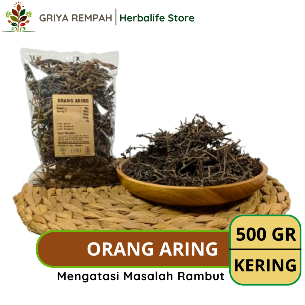

ORANG ARING KERING 500 GRAM Urang Ramuan Rempah Herbal Alami untuk Perawatan Rambut dan Kesehatan Jamu Tradisional Simplisia Eclipta prostrata
