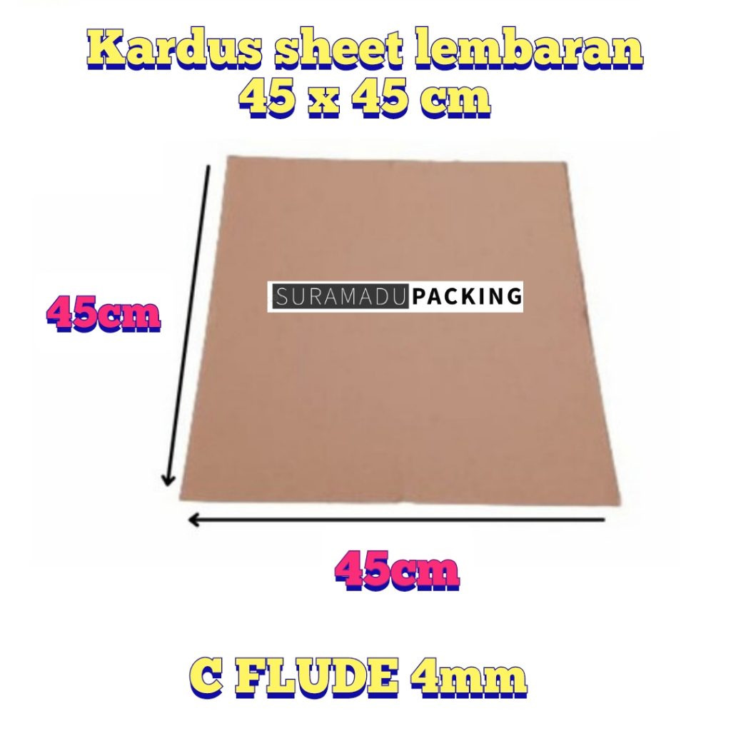 

KARDUS SHEET 45x45 cm / 45x45 cm Kardus Lembaran Polos / Kardus Karton lembaran polos / Karton lembaran corrugated