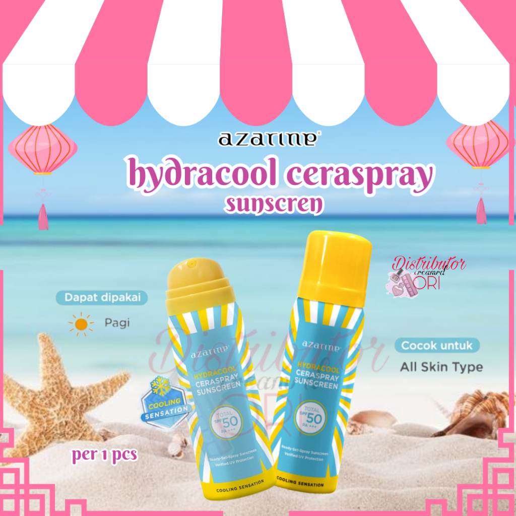Azarine Hydracool Ceraspray Sunscreen  50 ml | BPOM | ORIGINAL
