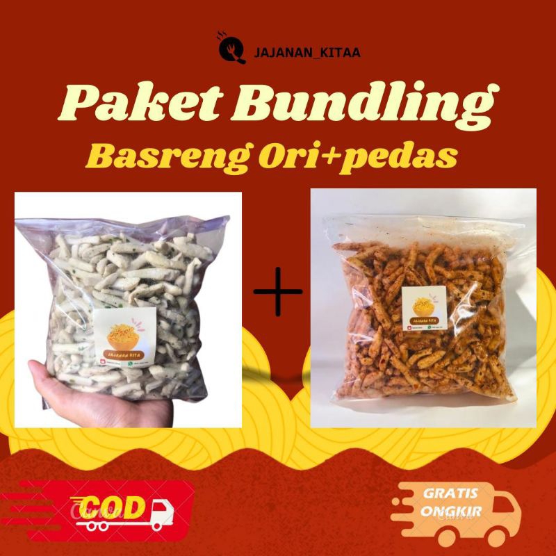 

Paket Bundling Basreng Ori+pedas 1Kg [READY]