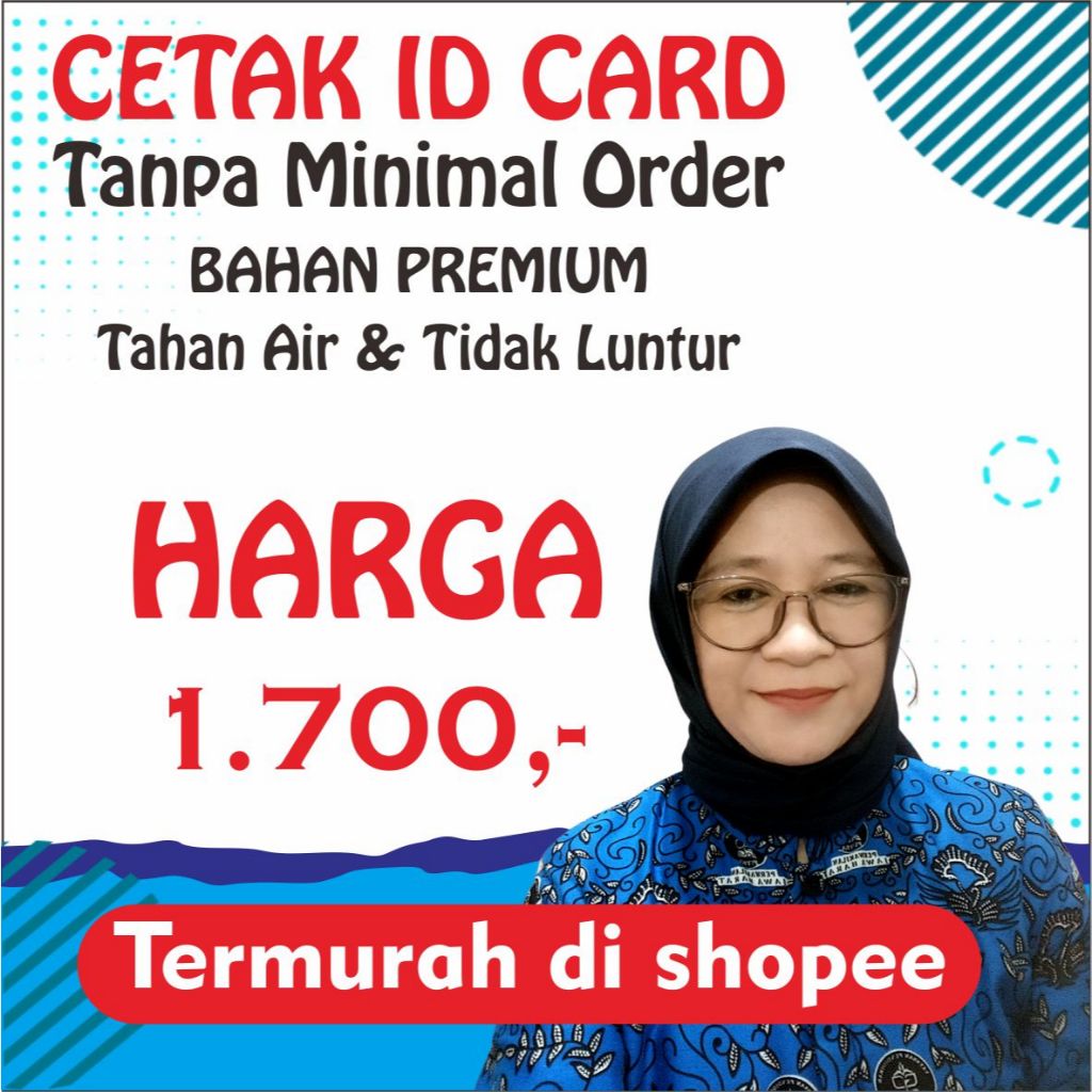 CETAK ID CARD KARTU PEGAWAI KARTU MEMBER KARTU ANGGOTA PVC CARD 2 SISI