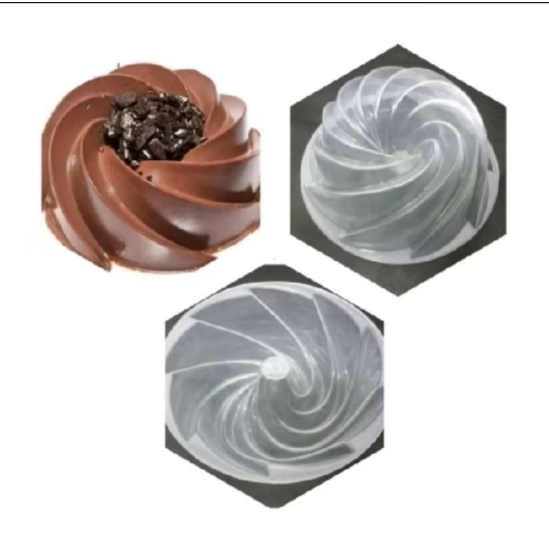 Cetakan Puding Bentuk Twister Plastik 24 Cm