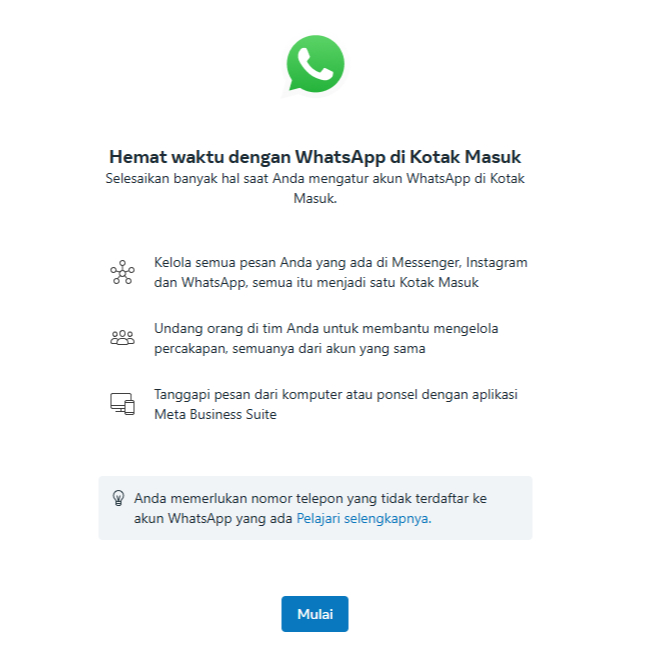 Fans Page Facebook Fitur Whatsapp BM/Business Manager