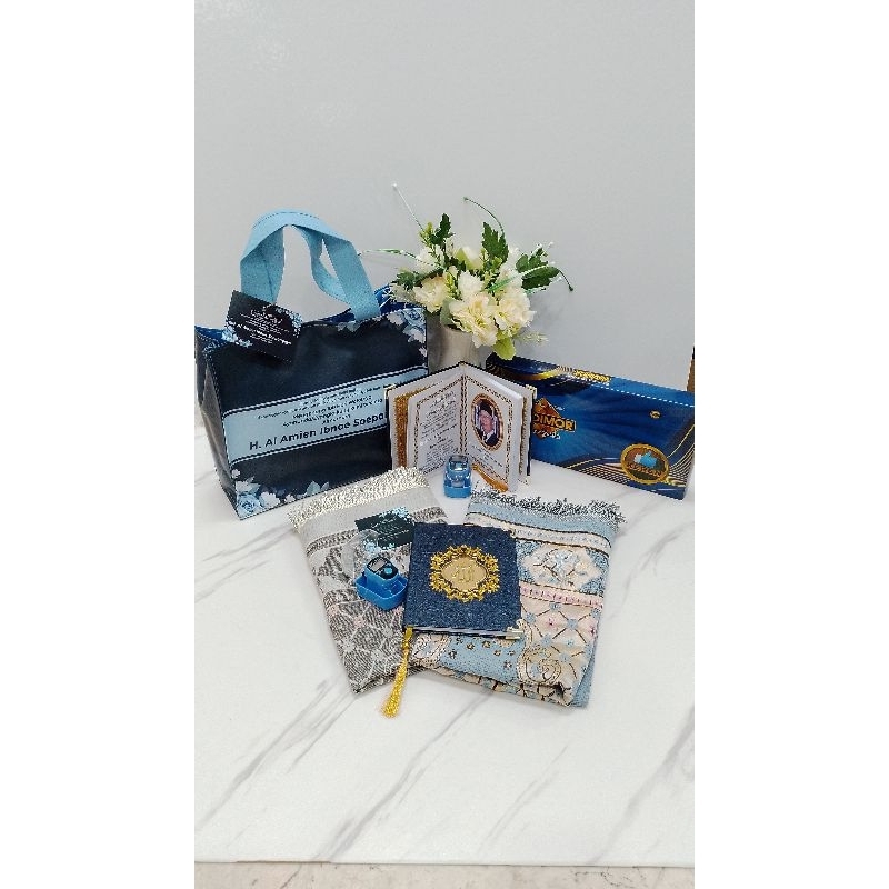 souvenir mengenang 40 hari/hampers tahlil sarung wadimor/souvenir paket yasin tahlil/tote bag custom