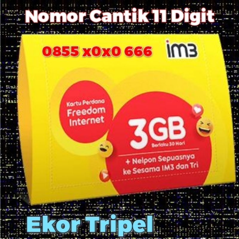 Nomor Cantik Indosat Ooredoo 11Digit Seri Tripel
