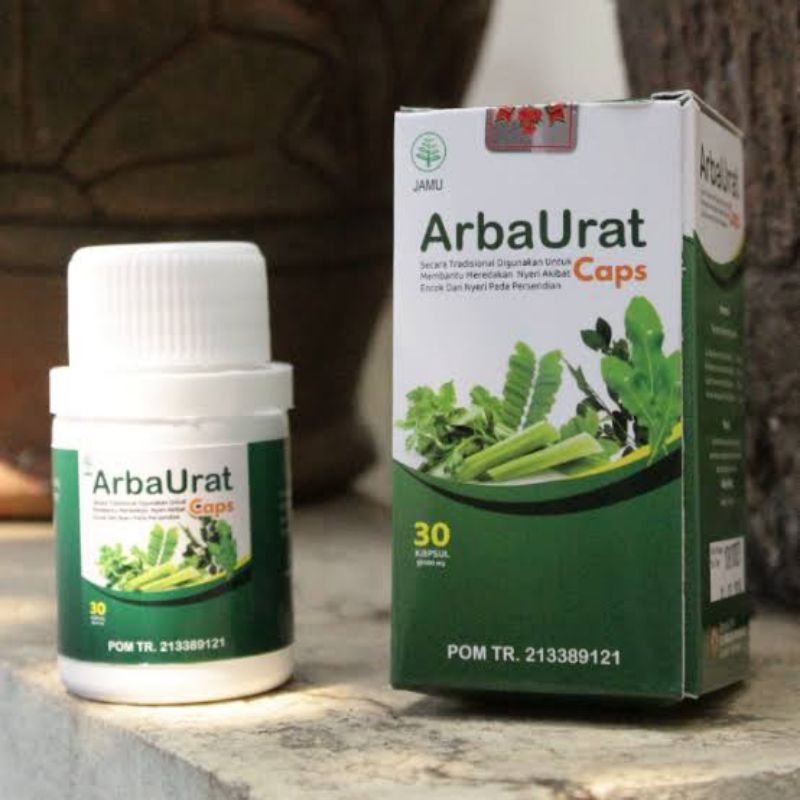 ARBAURAT CAPS - ISI 30 KAPSUL OBAT HERBAL REMATIK DAN ASAM URAT AMPUH ORIGINAL BPOM