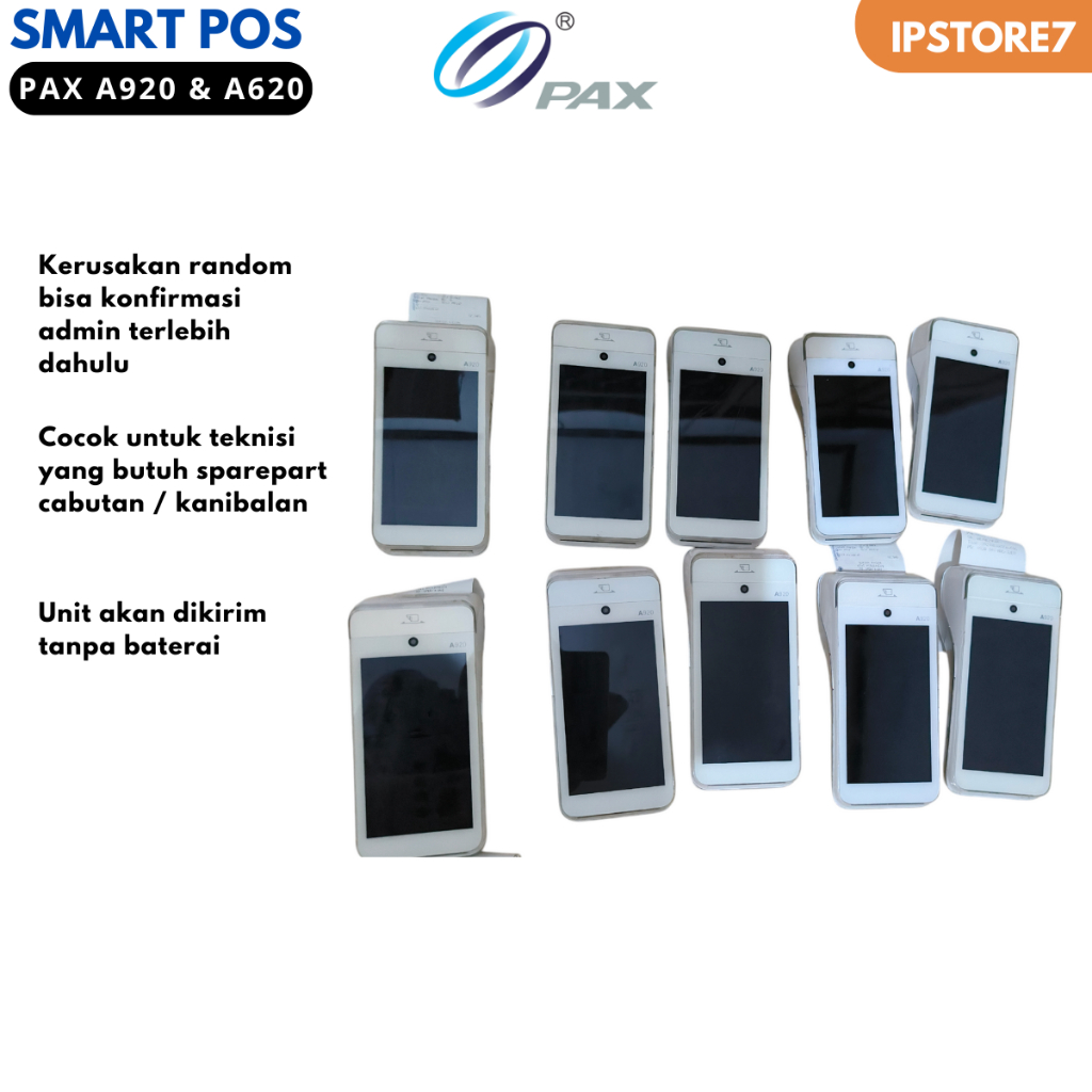 EDC android PAX A620 / A920 minus buat sparepart