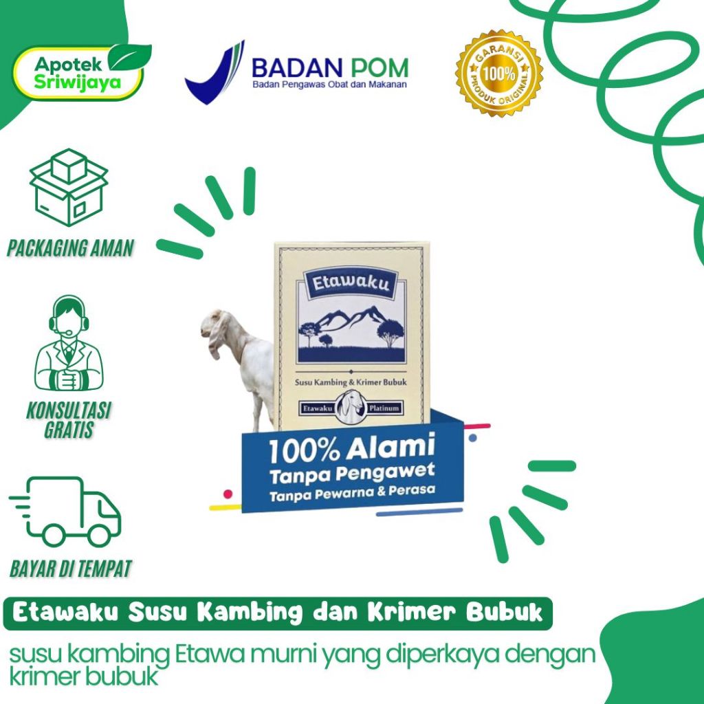 

Etawaku Susu Kambing Etawa dan Krimer Bubuk 200 gram
