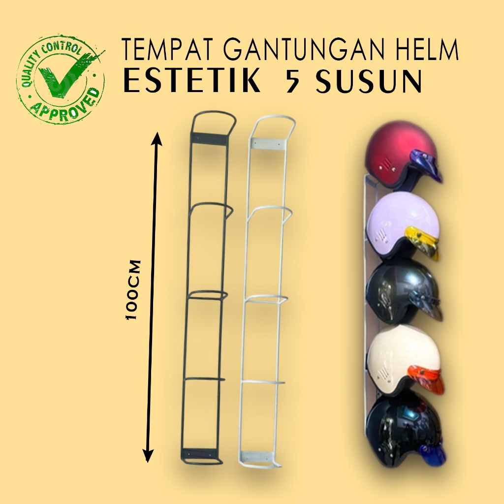 Rak helm gantung 5 susun / rak helm aesthetic / gantungan helm