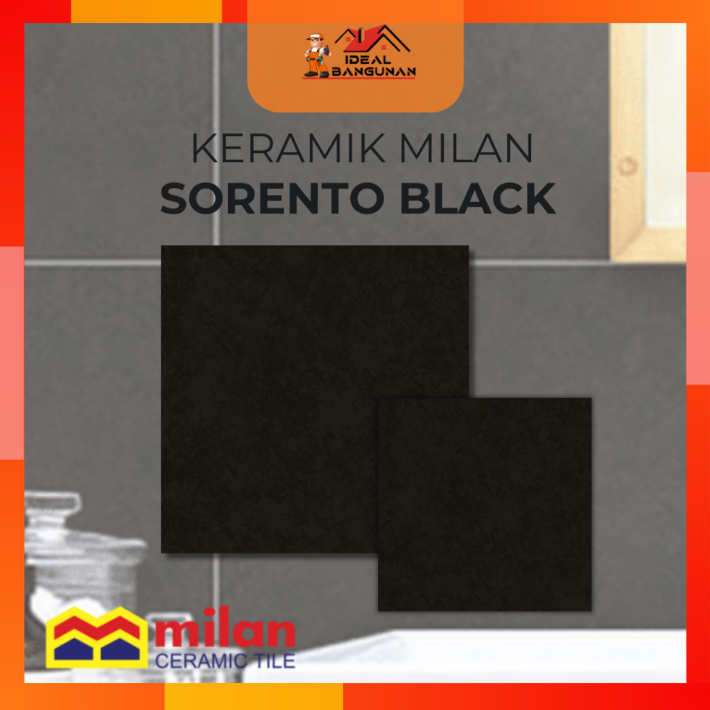 [READY] KER. MILAN 40X40 SORENTO BLACK | KERAMIK LANTAI | KERAMIK DINDING | KERAMIK