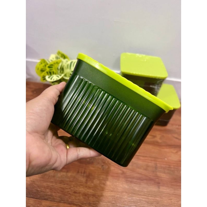 4pcs Snack box toples kristal warna spesial hijau