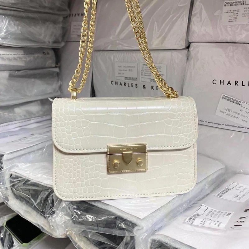 TAS WANITA - TAS MINI CK CROCO - TAS IMPORT TALI RANTAI SLINGBAG CROCO IMPORT TAS SELEMPANG WANITA I