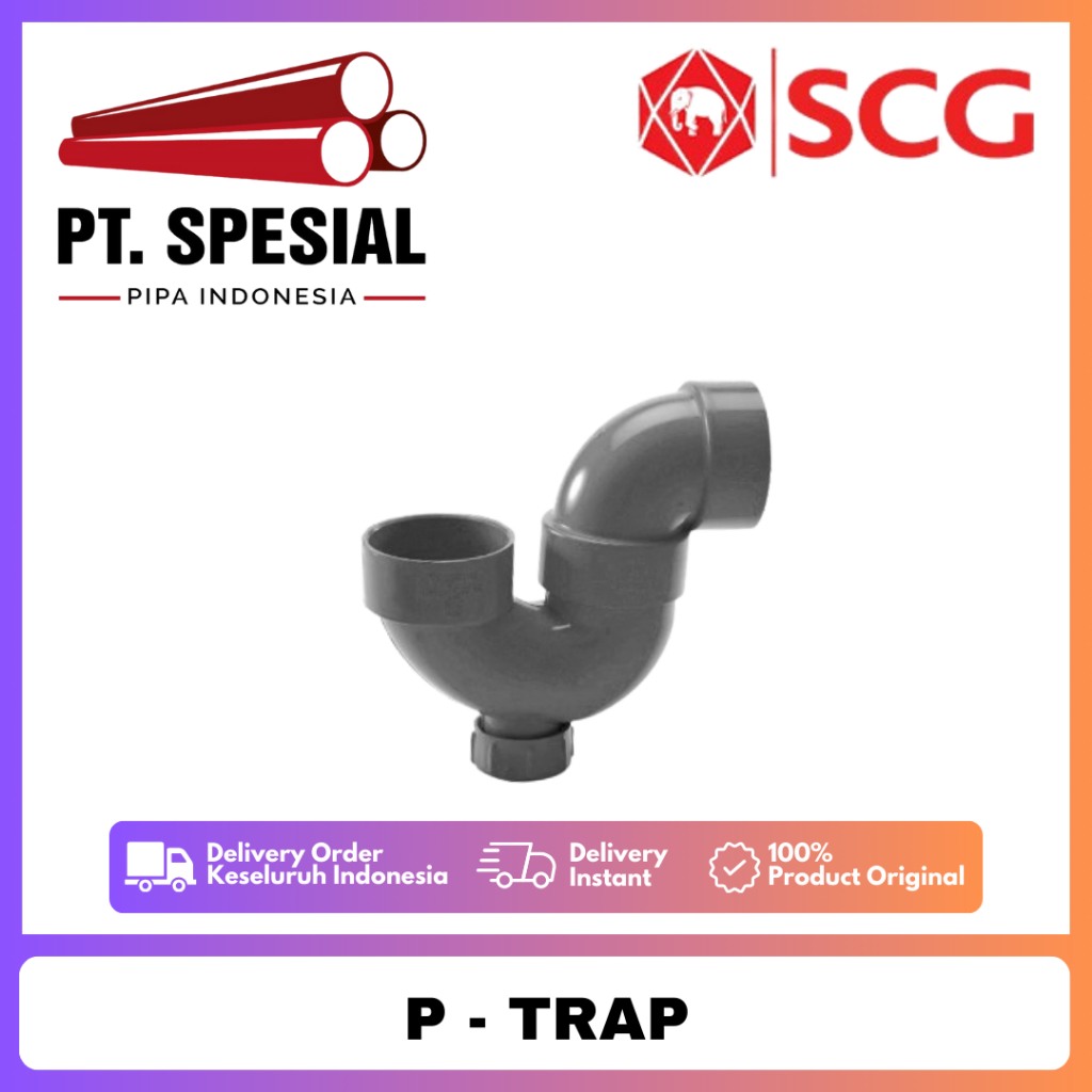 P-Trap 2 Inch PVC SCG / P Trap 2 Inch D / P-Trap  SCG / P Trap D SCG - 09