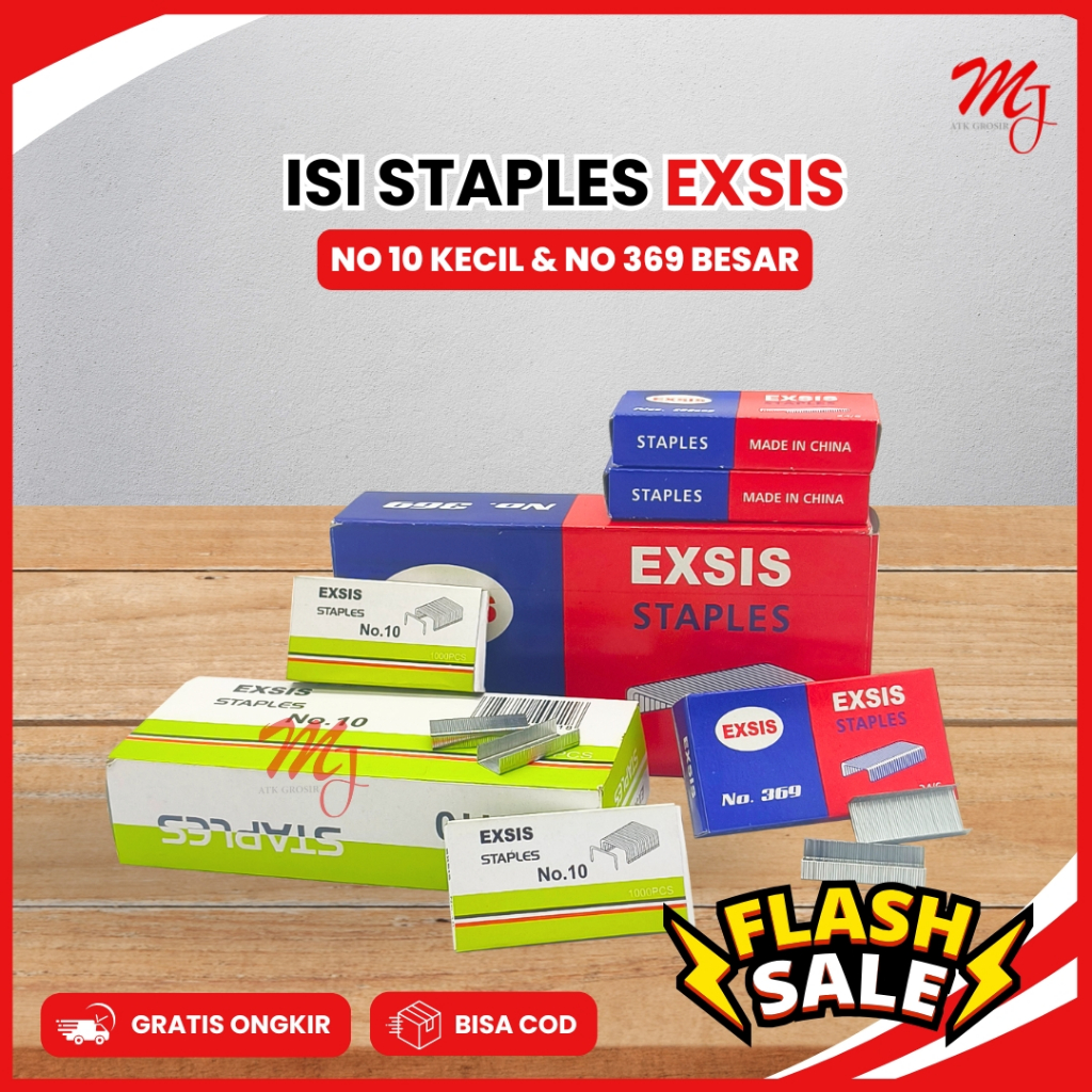 

(10 Box) isi Stapler / Staples Refil Exis