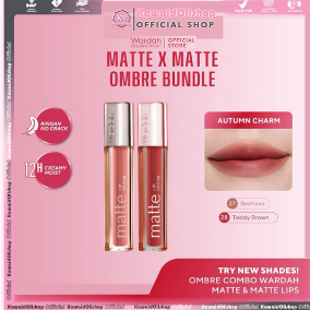 PAKET OMBRE Wardah Exclusive Matte Lip Cream Matte Lip cream + Matte Lip cream
