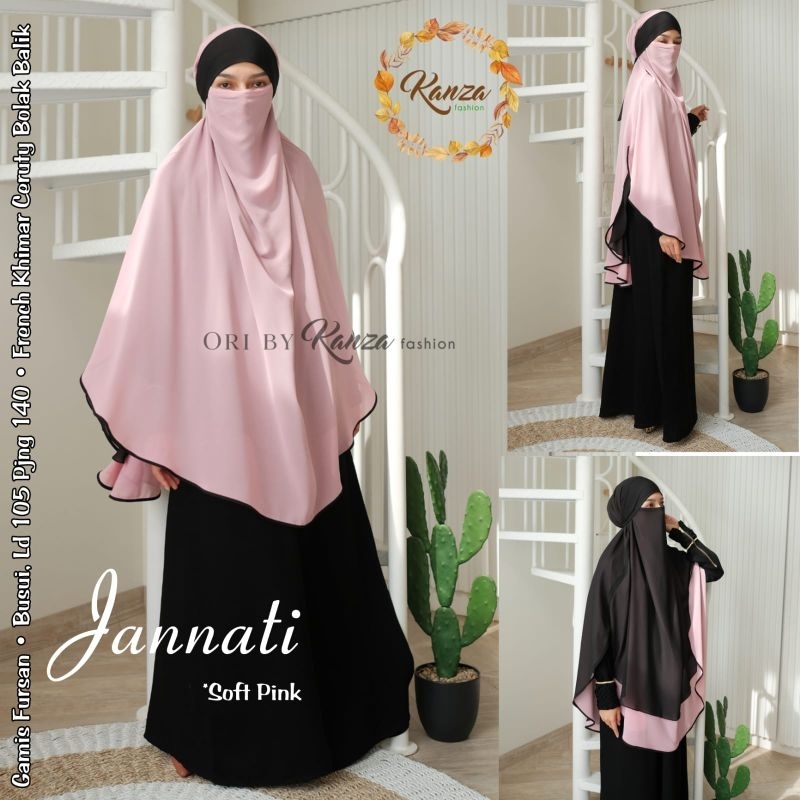 Jannati Gamis Syari Simple Elegan Gamis Lebaran By Kanza Fashion