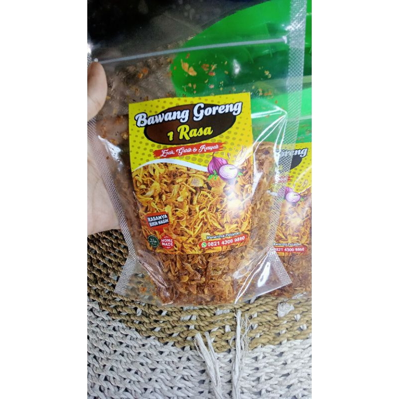 

Bawang Goreng ASLI TANPA CAMPURAN berat 120 gram Gurih kriuk tahan lama#bawanggoreng