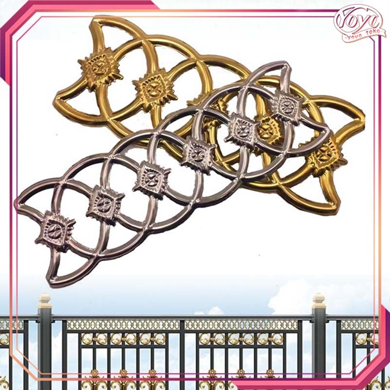 100*300mm Ornamen Pagar Bunga Sambung Ornamen Aksesories Pagar Stainless 201
