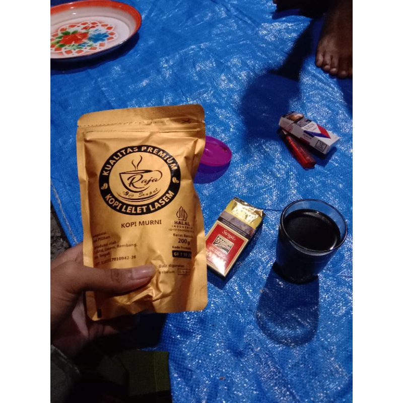 

kopi lelet asli Lasem original merk raja 200gram cocok buat teman malam