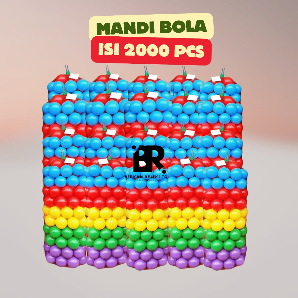(PAKET HEBOHH) Mandi Bola Isi 2000- Bola Anak Isi 2000 Warna-Warni Murah Berkualitas SNI Bola Kecil.