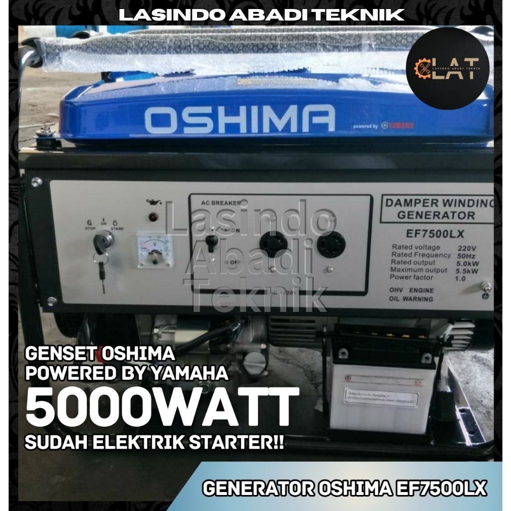 generator listrik oshima powered by yamaha 5000watt EF7500LX genset oshima 5000 watt EF 7500 LX FULL