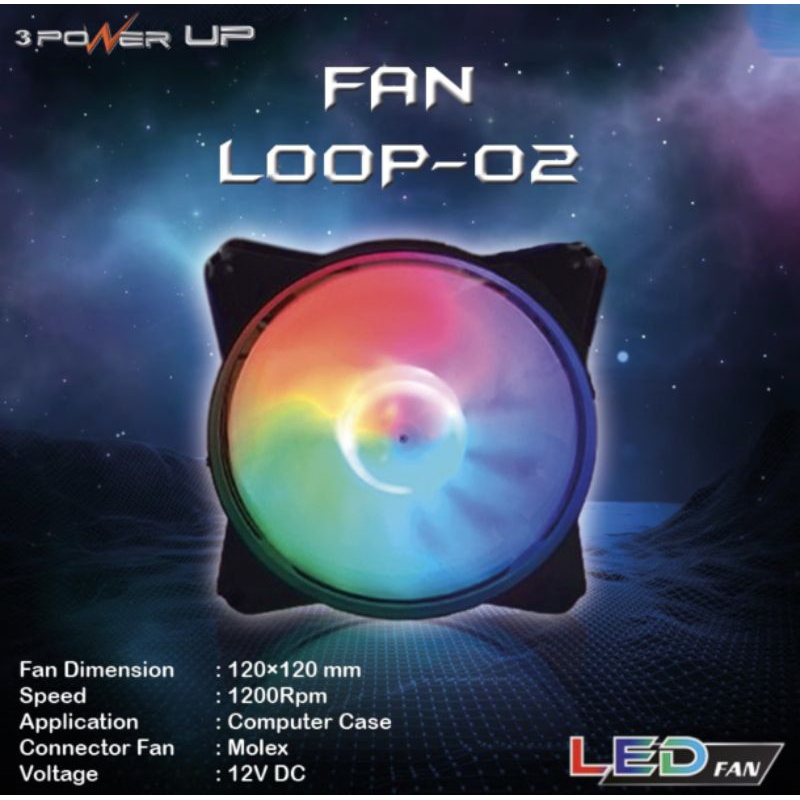 Fan Casing RGB 3PowerUp LOOP FL-02 LED Fan 12cm