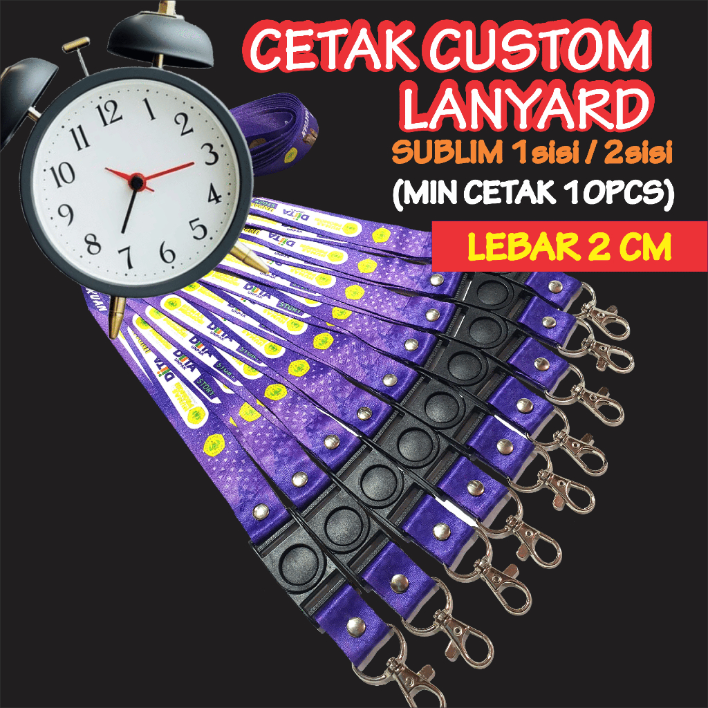 

CETAK TALI IDCARD 2cm sublime ful print color tali lanyard idcard MIN ORDER 11pcs++