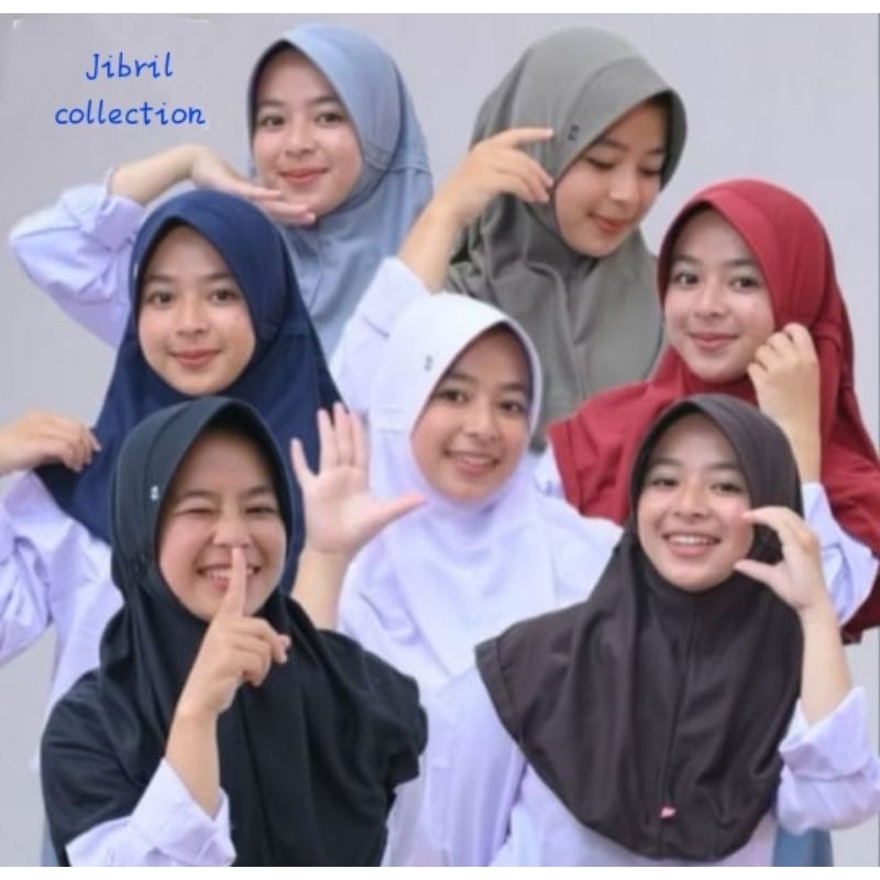 jilbab seragam sekolah serut/jilbab Rabbani KW (SD SMP)