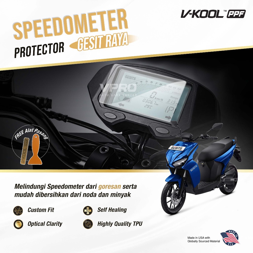 VKOOL PPF Speedometer Motor Gesit Raya G | Anti Gores Motor