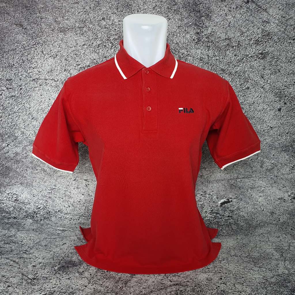 Baju Kaos Polo FILA - Size S sd M / Lebar 50 cm - Original - Second