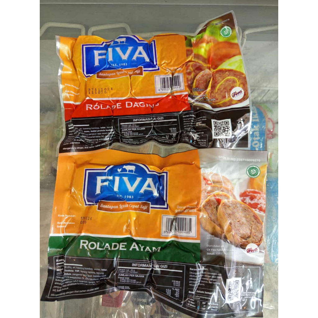 

Frozen Food - Rolade Sapi / Ayam FIVA 250Gr