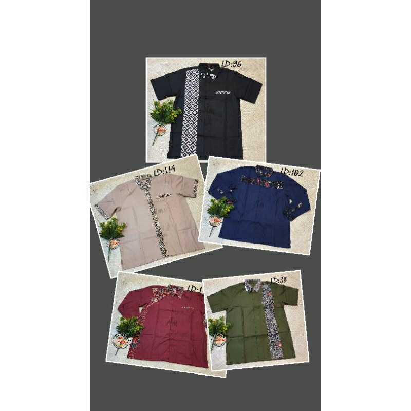 KEMEJA HEM PRIA KOMBINASI BAHAN TOYOBO