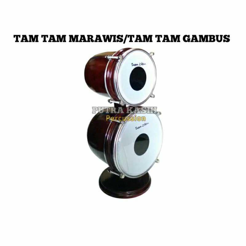 Tam tam gambus|Tam tam marawis kayu mahoni