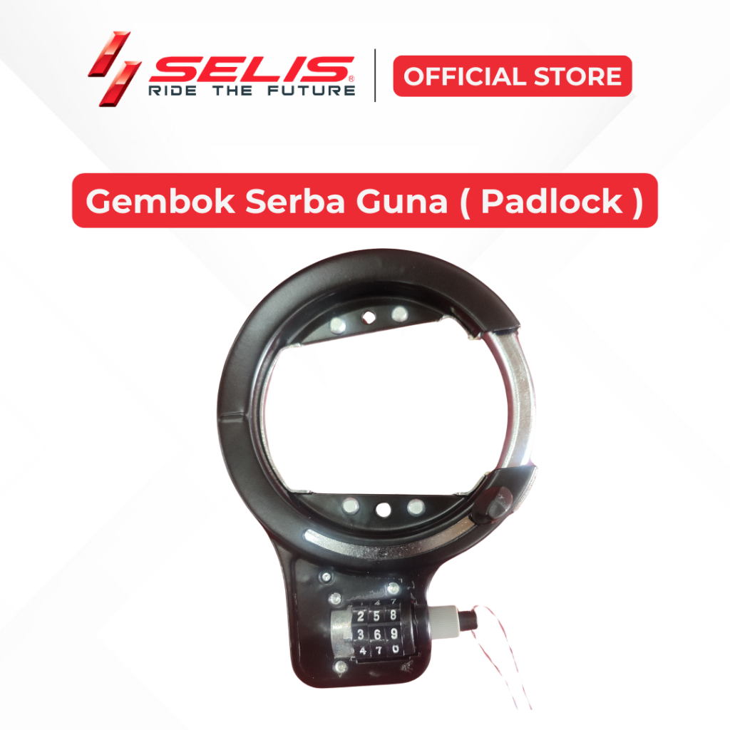 SELIS - Kunci Gembok Baja Serbaguna Sepeda Motor Listrik ( Padlock )