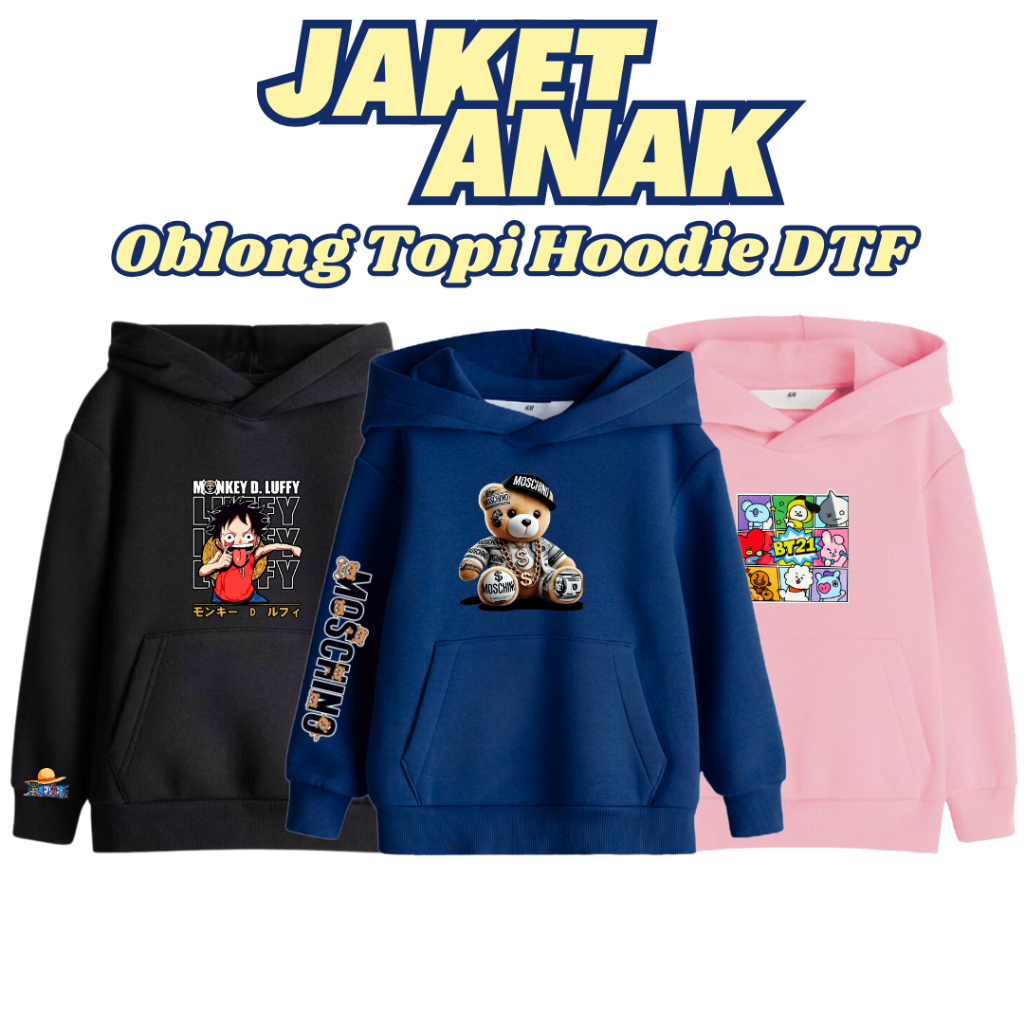 Jaket Anak Oblong Topi Berbagai Motif Gambar Kesukaan Anak - Warna Lengkap & Botol Minum Snow King M