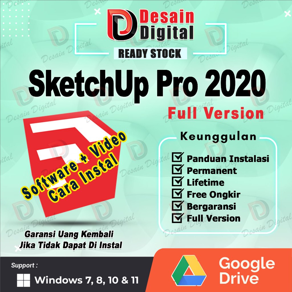 Sketchup Pro 2020 Lifetime dan Permanen - Support 32/64 Bit