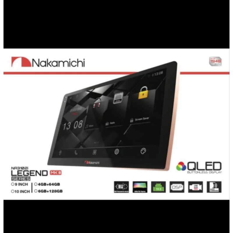 Android Nakamichi New Legend 9 inch Ram 6/128 GB + Kamera 360° Nakamichi