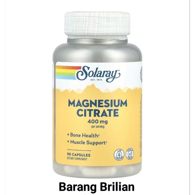 Solaray Magnesium Citrate 400 mg 90 Capsules