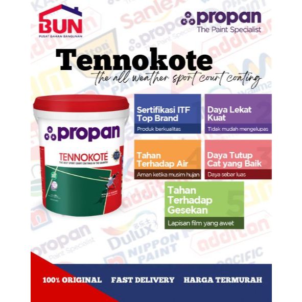 PROPAN TENNOKOTE CAT LAPANGAN ( 25 KG ) READY ALL WARNA