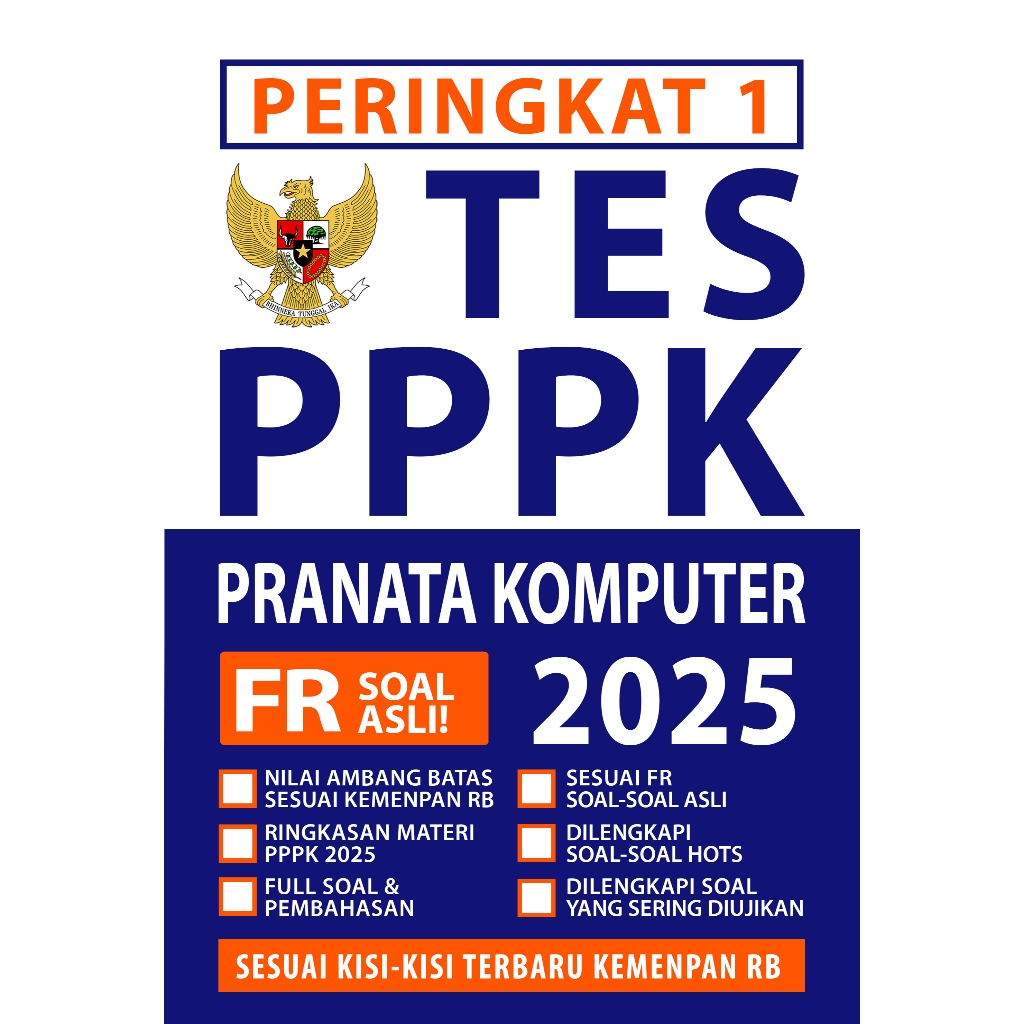 Buku PPPK PRANATA KOMPUTER 2025 - Peringkat 1 PPPK TEKNIS PRANATA KOMPUTER 2025 - Buku Original Soal