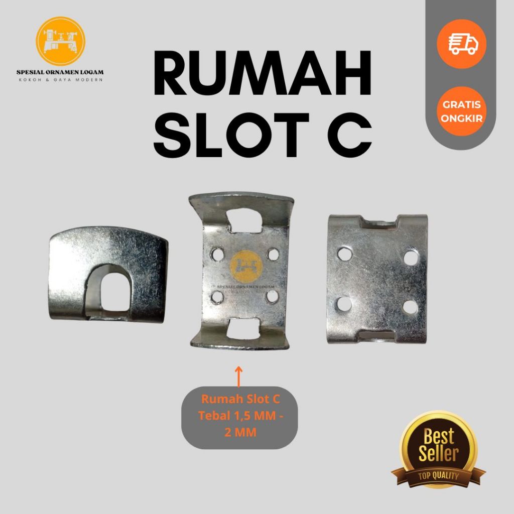 Grendel Rumah Satu Set / Rumah Slot Pagar Tralis / Gebyog dll