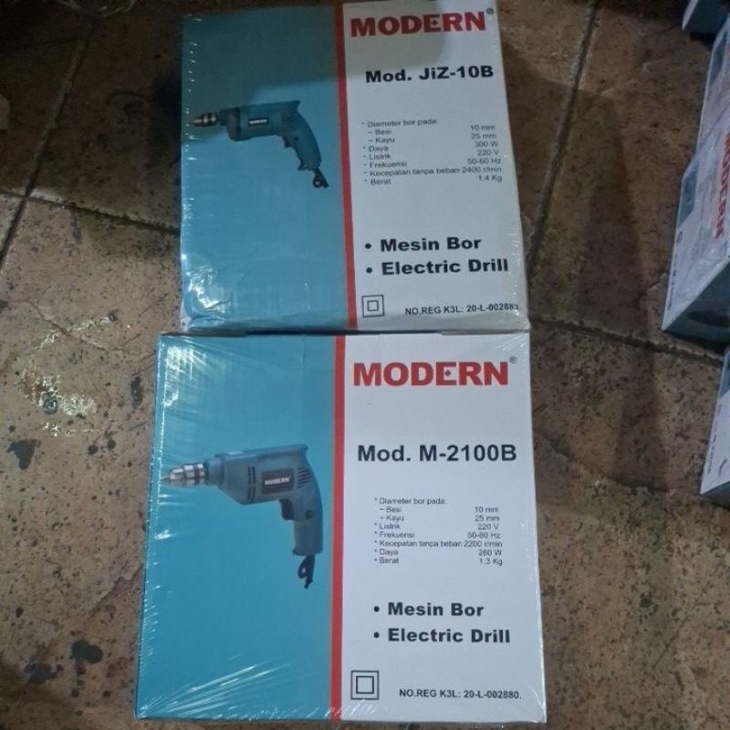 Mesin bor listrik merk modern 10mm kuat berkualitas