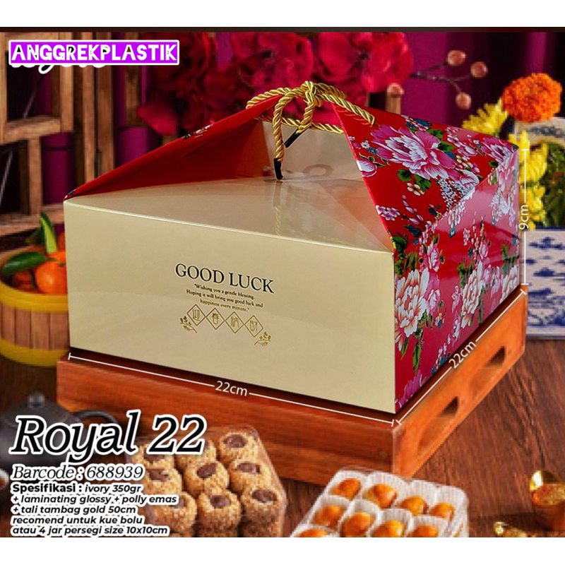 

dus box imlek kue lapis bolu 22x22x9 Royal