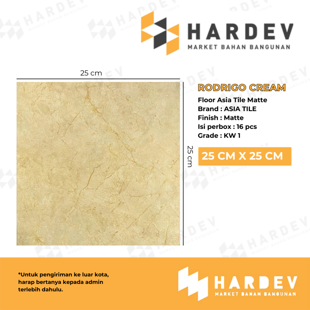 ASIA TILE 25x25 Rodrigo Cream