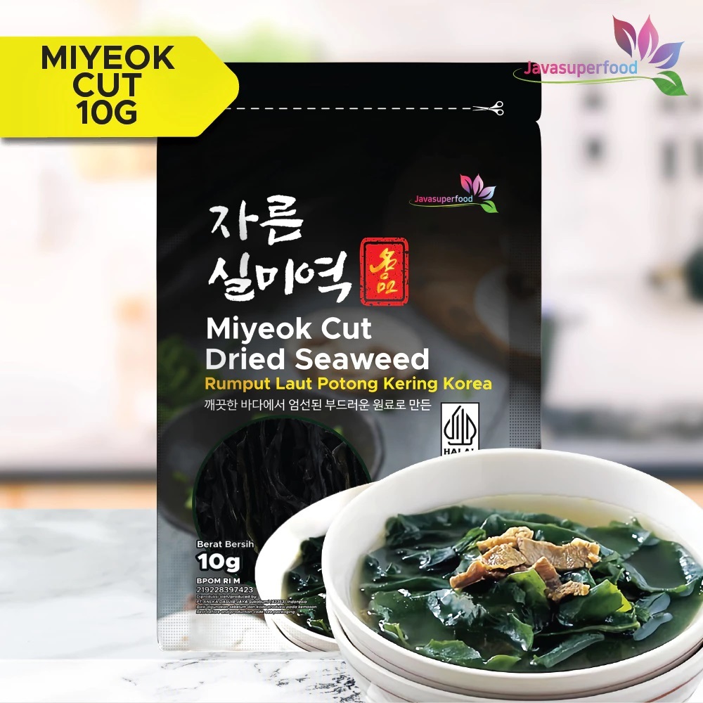 

Java Superfood Miyeok Cut 10gr - Wakame for Miso Soup - Rumput Laut Kering - Dried Seaweed
