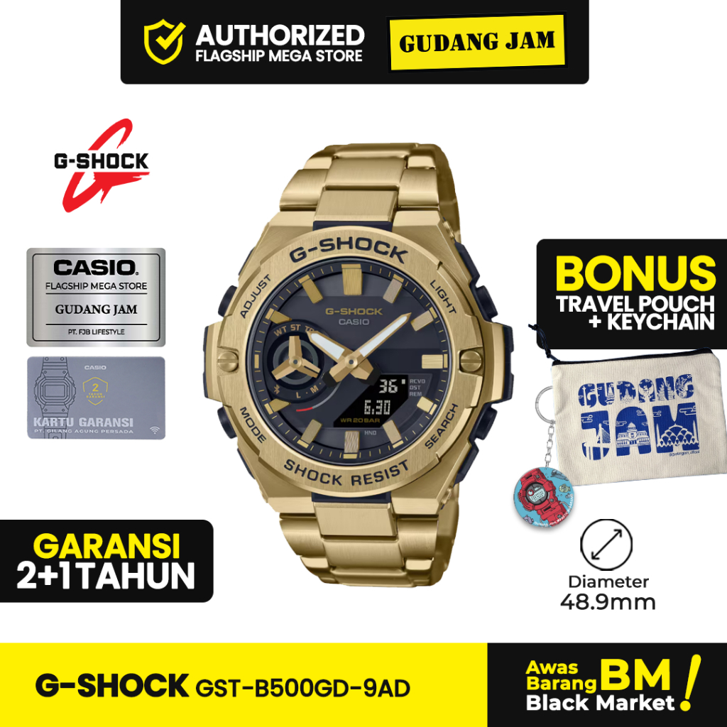 Jam Tangan G-Shock GST-B500GD-9ADR GST-B500GD GST-B500 GSTB500GD