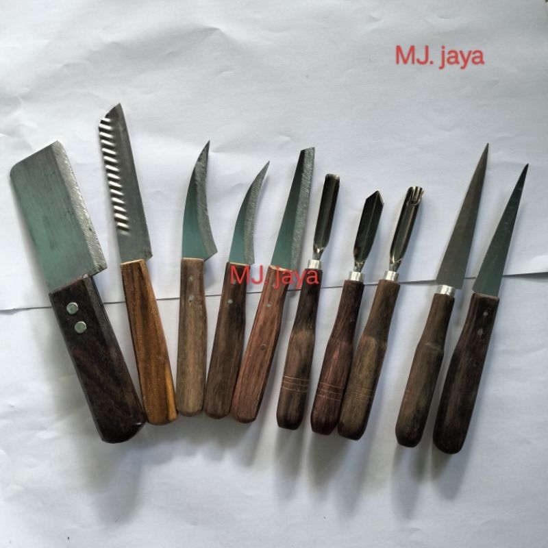 pisau garnish isi 10/ pisau carving/pisau ukir buah/ pisau tumpeng lengkap